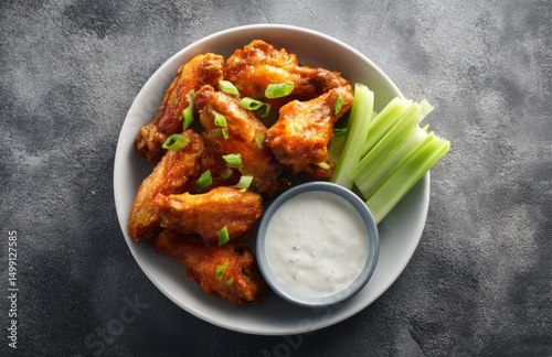 Crispy chicken wings with c...
