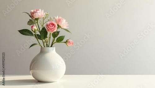 Wallpaper Mural Elegant ceramic flowerpot vase, minimalist design, perfect for modern interiors , vase, interior design Torontodigital.ca
