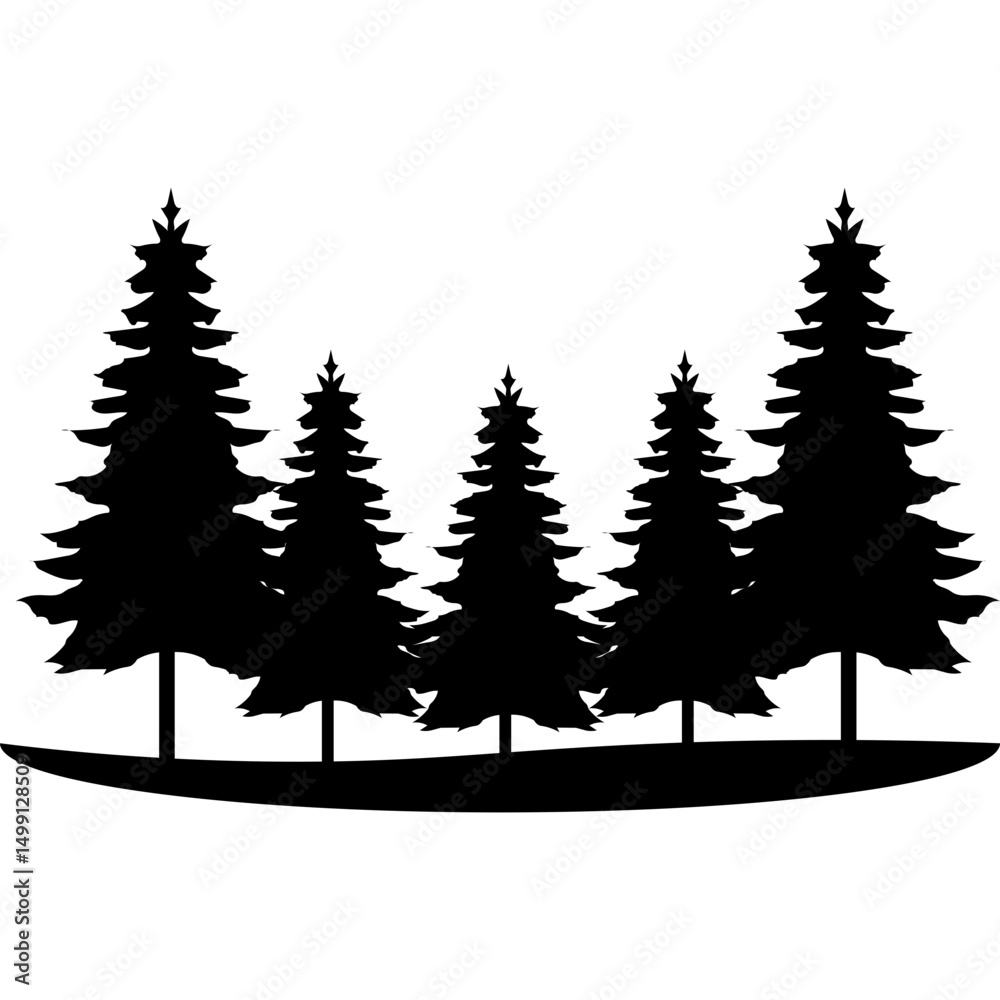 Fototapeta premium Pine Tree Silhouette