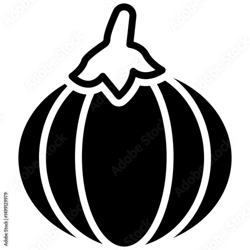 Pumpkin outline mixed icon