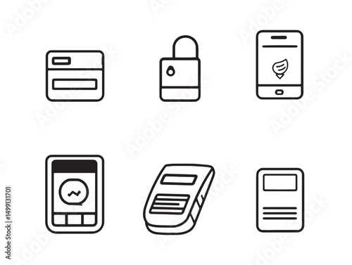 Google Pay digital wallet line art vector icon design
