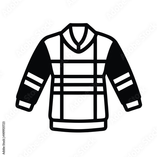 Vector illustration of a blank cotton t-shirt apparel design template with striped style