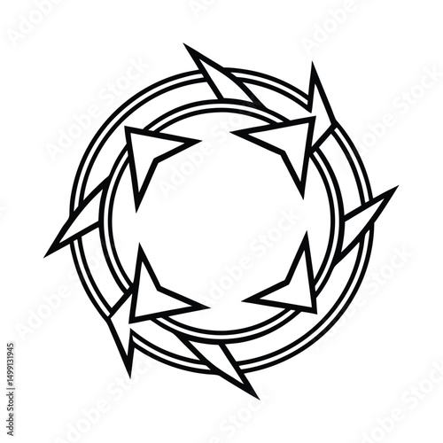 Abstract flower design vector illustration for green eco recycling symbol