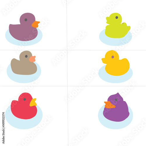 set of  duck vector design