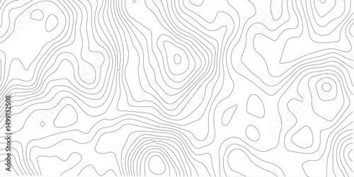 topographic map background geographic line map with elevation assignments. Modern design with White background with topographic wavy pattern design.paper texture Imitation of a geographical map shades