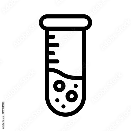 test tube line icon