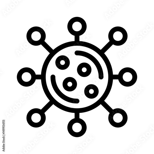 virus research line icon