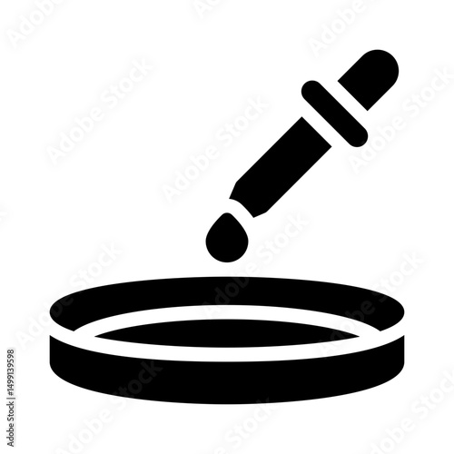 petri dish glyph icon