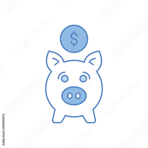 Piggy Bank Vector icon