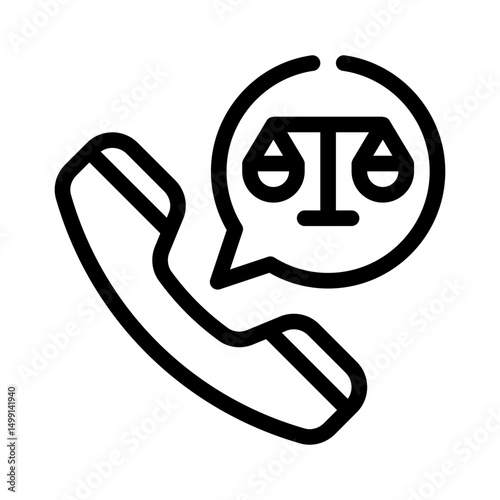 legal hotline line icon