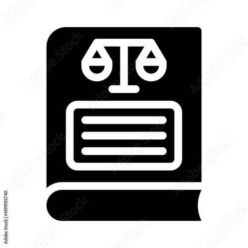 law book glyph icon