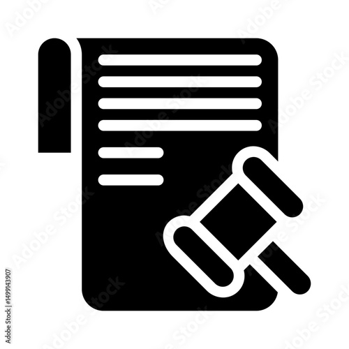 legal ruling glyph icon