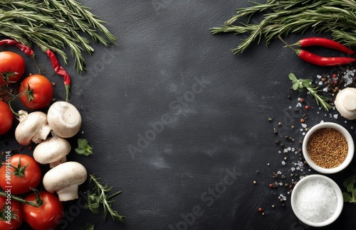 Fresh vegetables and spices...