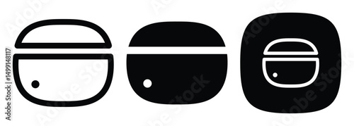 Debit Card Icons Set, Outline, Solid, and Glyph Styles Vector