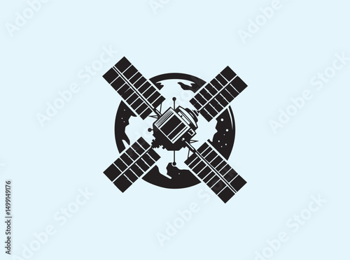 Isolated View of a Satellite Orbiting in Space