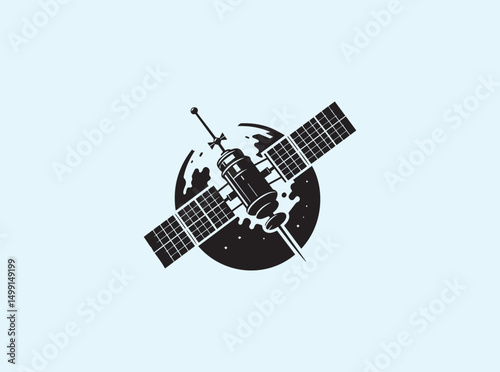 Realistic Satellite in Space for Science Themes
