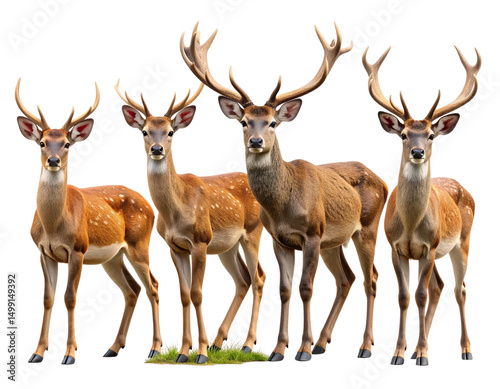 Wallpaper Mural Wild Deer Group in Natural Poses, Woodland Animal Set on transparent Background Torontodigital.ca