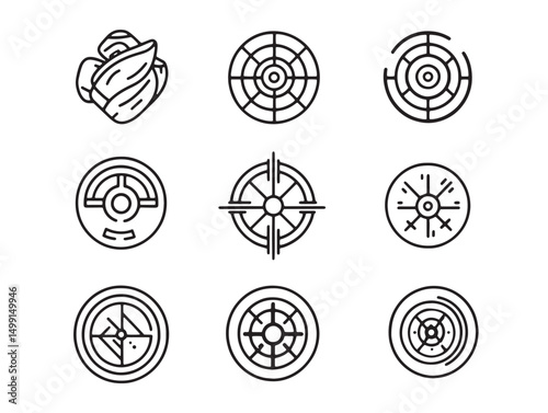 Hand drawn gyro sandwich line art vector design