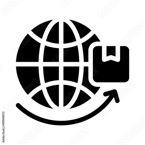 international dropshipping glyph icon