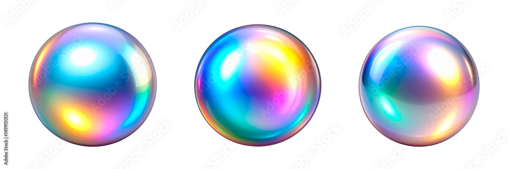Colorful rainbow glossy spheres 3D abstract PNG image Colorful rainbow glossy spheres 3D abstract PNG image
