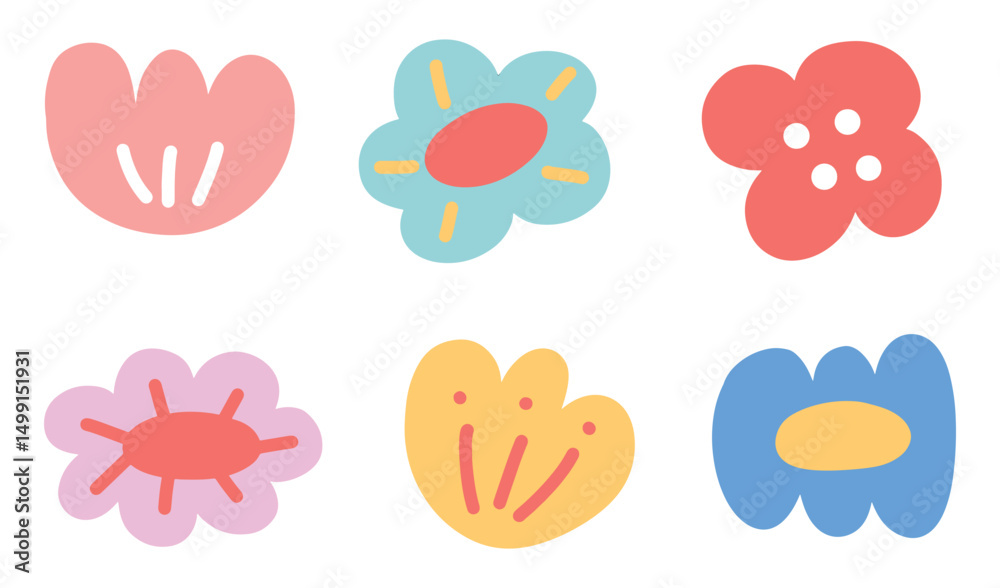 abstract shape flower hand drawn illustration abstract shape flower hand drawn illustration