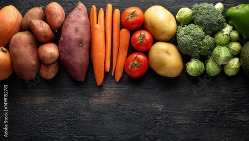 Assorted fresh vegetables a...