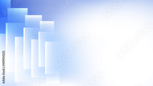 Abstract geometric white and blue color, modern design stripes background with rectangle shape and glowing light. Vector illustration.