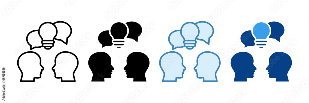 Collaborative Minds Icon Set Multiple Style Collection Collaborative Minds Icon Set Multiple Style Collection