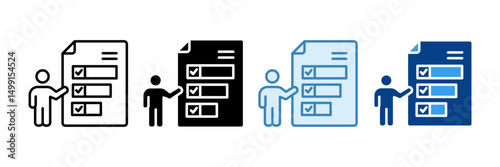 Task Prioritization Icon Set Multiple Style Collection