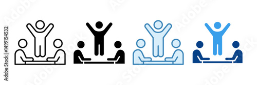 Winning Team Icon Set Multiple Style Collection