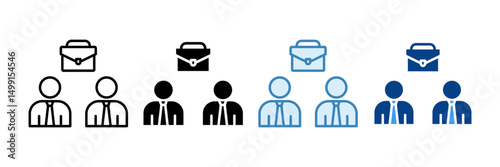 Professional Collaboration Icon Set Multiple Style Collection