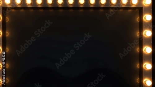 Wallpaper Mural Empty black background with warm yellow fairy lights glowing at the top, perfect for decorative holiday videos, celebration, party themes or Christmas ambiance visuals. Torontodigital.ca