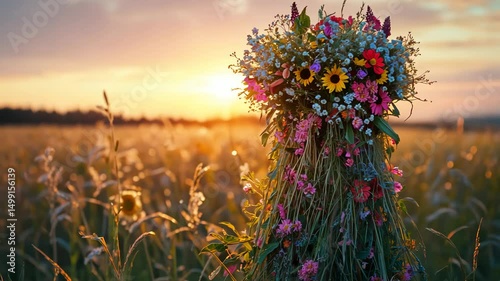 sunset in the field