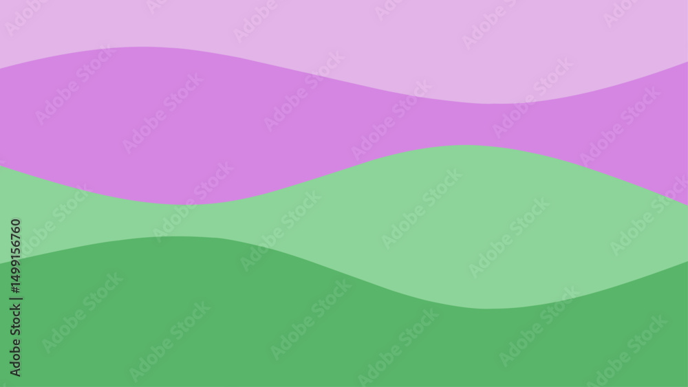Obraz premium Minimalist layered background in green and purple tones