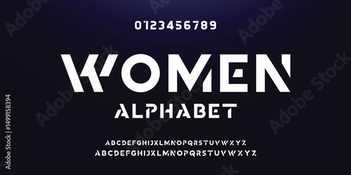 Design Modern abstract digital alphabet font. Minimal technology typography, Creative urban sport fashion futuristic font and with numbers. vector illustration.