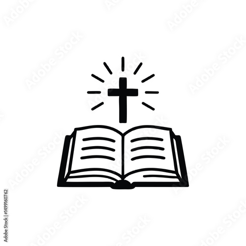 Elegant and meaningful Christian Church logo design featuring a cross symbol, church building silhouette, and soft religious colors. Perfect for churches, ministries, Christian organizations, religiou