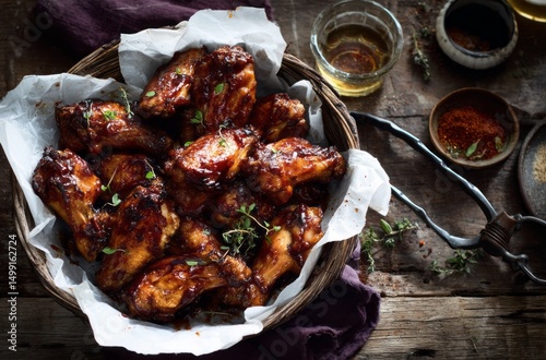 Deliciously glazed chicken ...