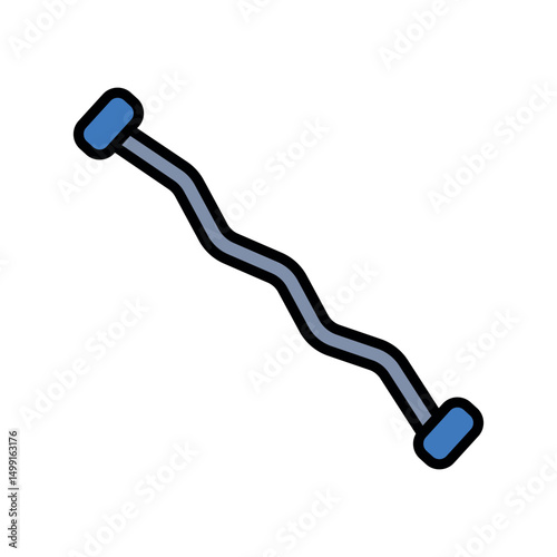 Barbell color flat icon for digital and print projects.