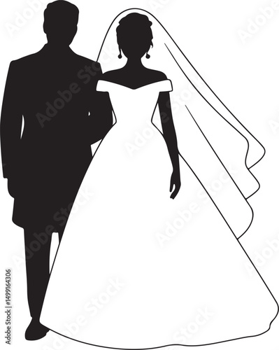 Bride and Groom Silhouette SVG – Elegant Wedding Couple for Cricut & Decor

Just Married Clipart – Romantic Bride & Groom PNG for Invitations & Crafts

Wedding Couple SVG Bundle – Mr and Mrs Design fo