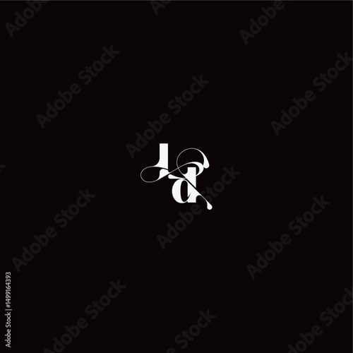 wedding typography initial monogram style and elegant concept LD organic hairline logo letter