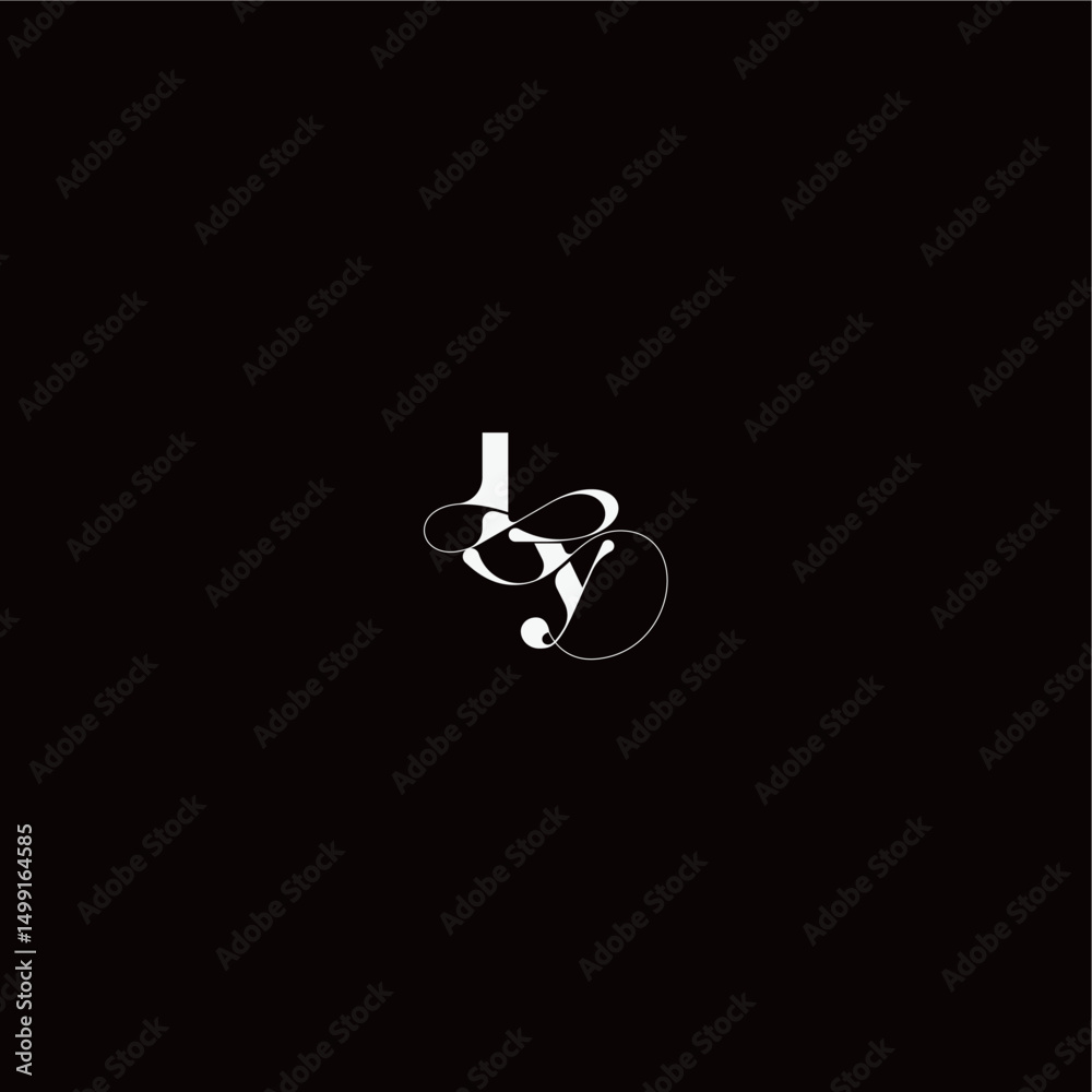 wedding typography initial monogram style and elegant concept LY organic hairline logo letter wedding typography initial monogram style and elegant concept LY organic hairline logo letter