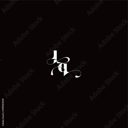 wedding typography initial monogram style and elegant concept LQ organic hairline logo letter