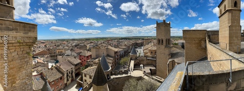 Vue d'Olite et d'une partie du château depuis les tours