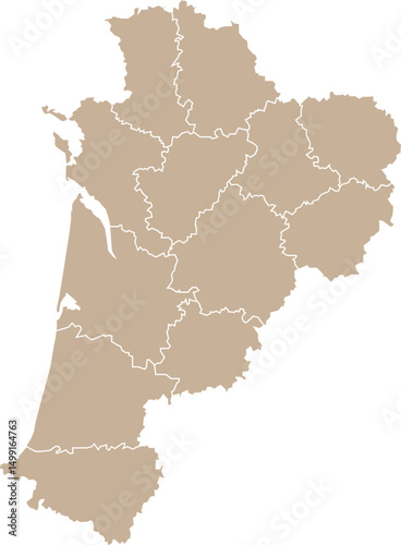 Carte région Nouvelle-Aquitaine
