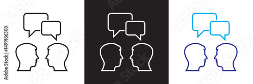 Questions and answers icon with speech bubble and q and a letters.  Vector for websites, mobile interfaces, presentations, banner, visual branding etc. Vector illustration. EPS 10