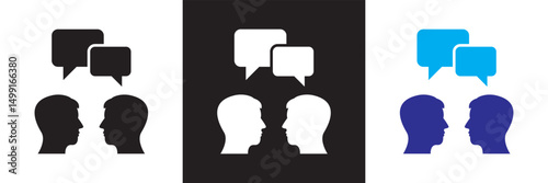 Questions and answers icon with speech bubble and q and a letters.  Vector for websites, mobile interfaces, presentations, banner, visual branding etc. Vector illustration. EPS 10