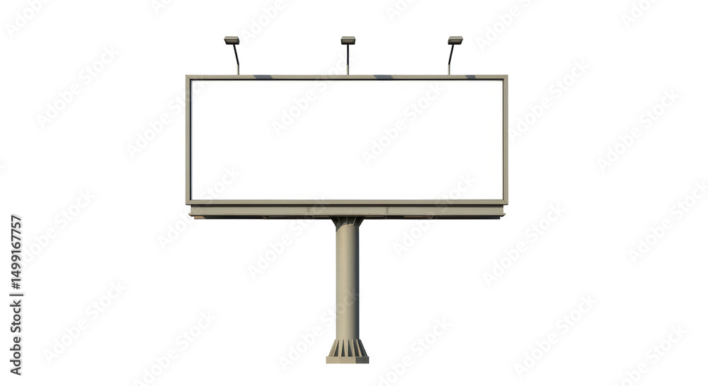 Isolated Blank Billboard for Advertising Display Isolated Blank Billboard for Advertising Display