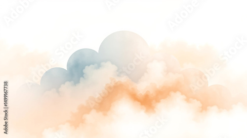 Dreamy pastel cloudscape soft hues peaceful sky