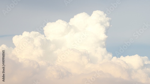 Majestic cumulus cloudscape soft light sky