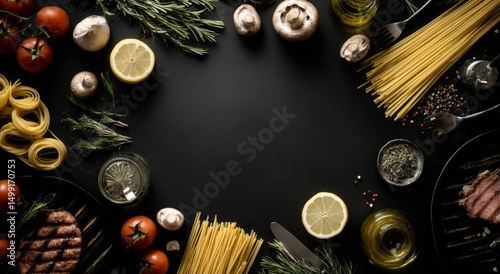 A flat lay view of various ...